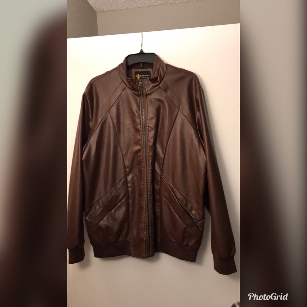 Faux Leather Men’s Motorcycle Jacket